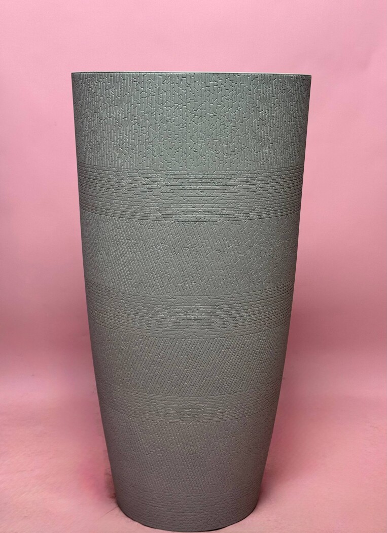 Кашпо бетон Деним D36 H70 см. 50 л. серый — изображение 1