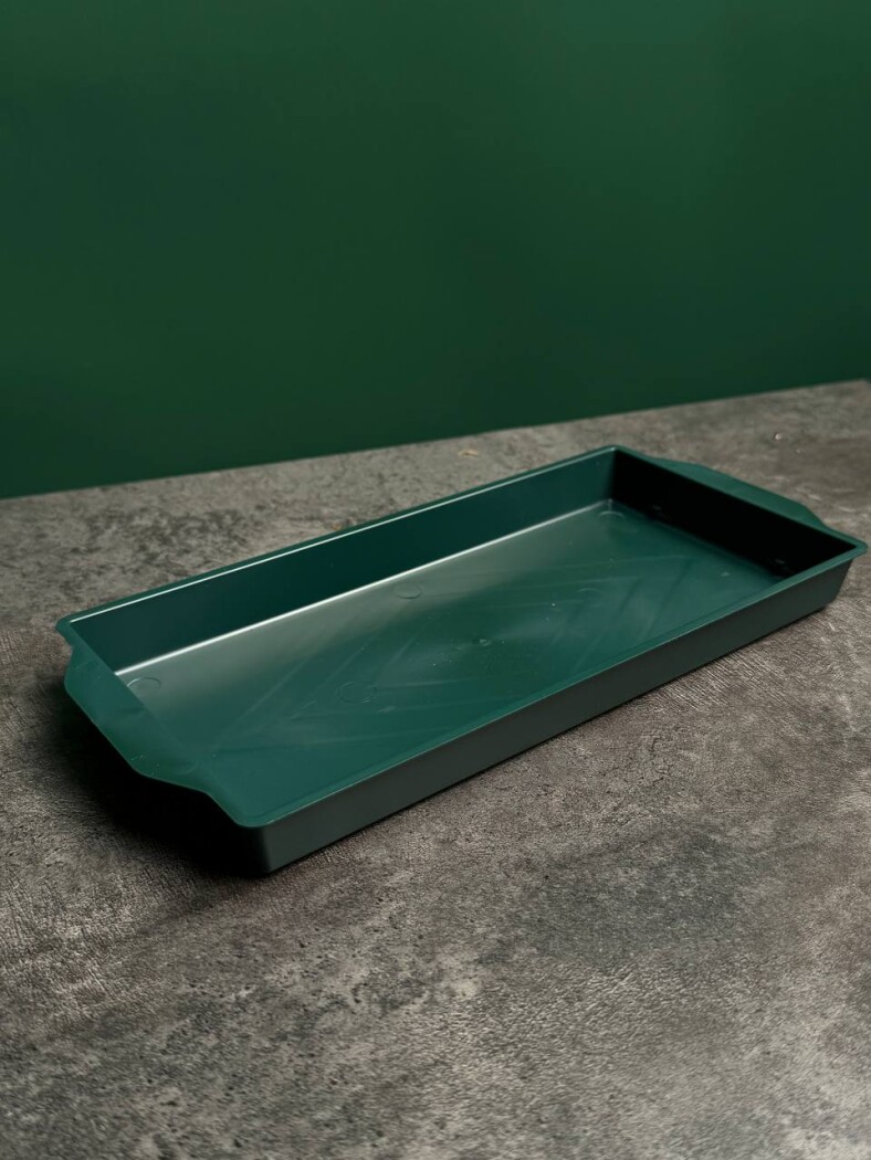 Поддон для кирпича зелёный пластик 26x12,5 — изображение 1