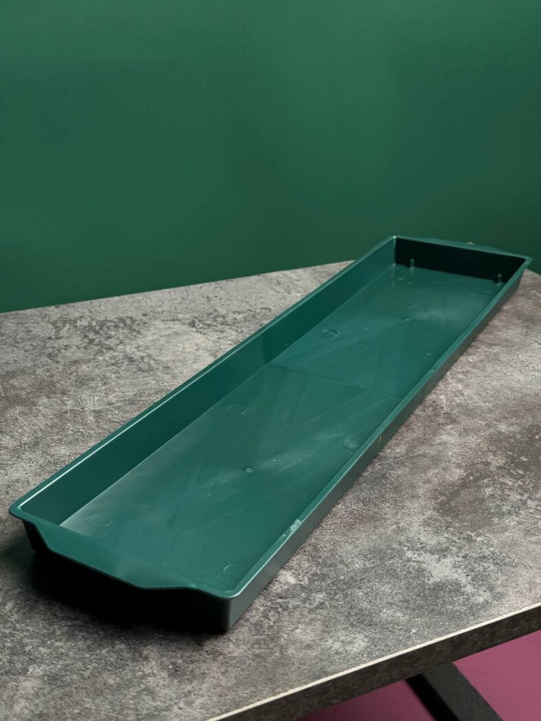 Поддон для кирпича зелёный пластик 49x12,5 — изображение 1