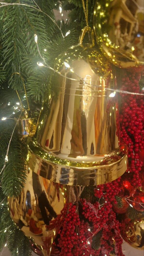 Колокольчик пластиковый золотой — изображение 1